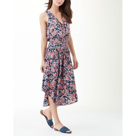 Splendid Encore Floral Smocked Waist Dress NWOT - Picture 6 of 7